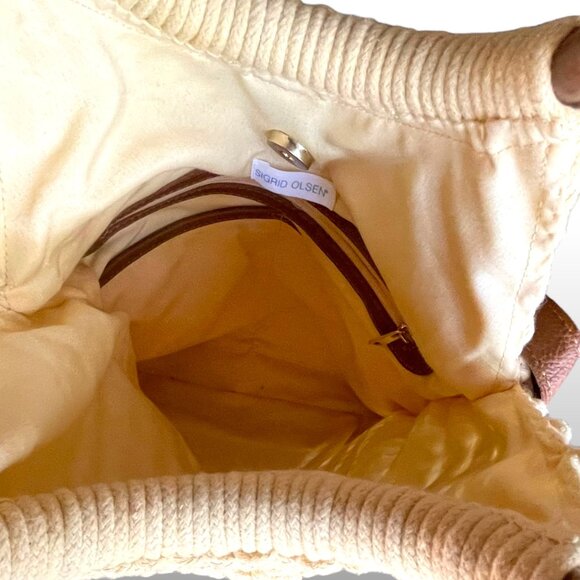 Crossbody Purse /‎ Bag - Sigrid Olsen -  Boho - Jute Woven - Strap Handles - 18" - Picture 4 of 4